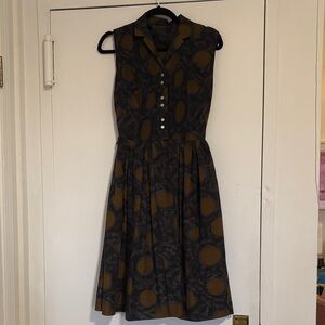 Vintage 40s/50s Black and Brown Women's Dress from Kabro of Houston